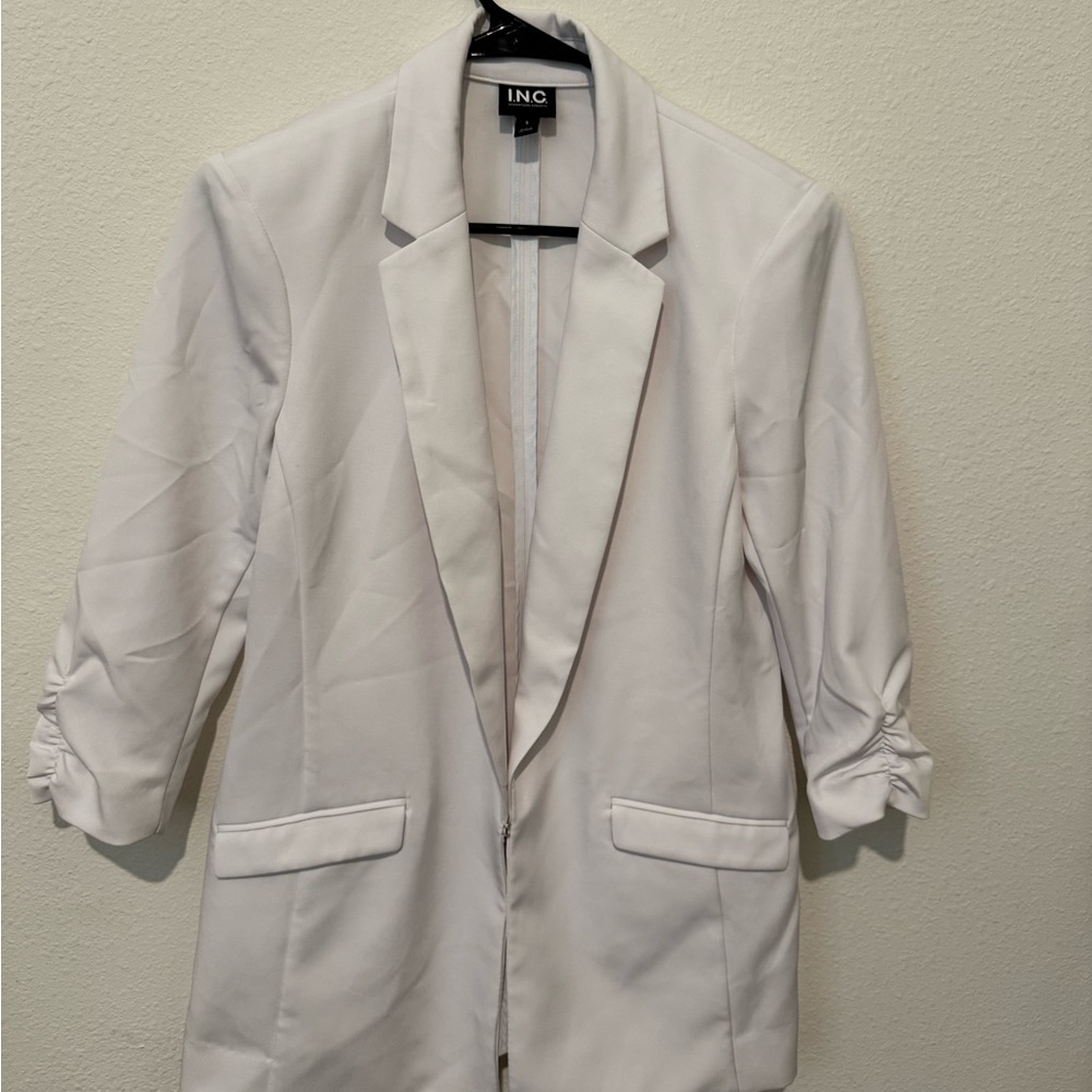 INC International Concepts Women's Cream Blazer